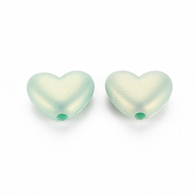 Spray Painted Opaque Acrylic Beads ACRP-S679-35-1