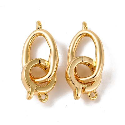 Brass Fold Over Clasps KK-U016-11G-1