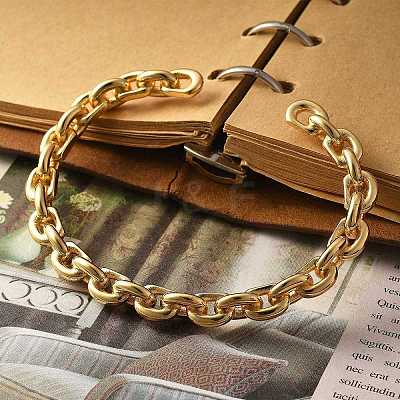 Brass Cuff Bangles BJEW-F482-07G-1