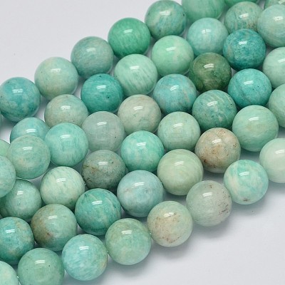 Natural Amazonite Beads Strands G-K068-03-12mm-1