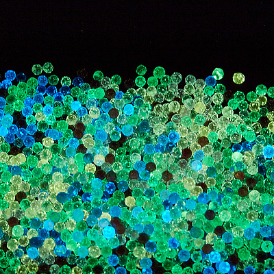 130G 10 Colors Luminous Bubble Beads SEED-OC0001-07-1