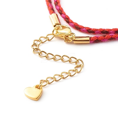 Two Loops Cotton Cord Warp Bracelets BJEW-JB06465-03-1