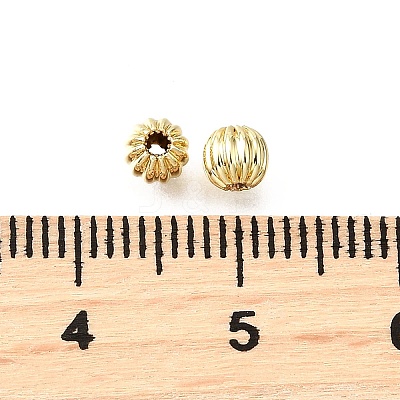 Brass Corrugated Beads KK-V011-01A-G-1