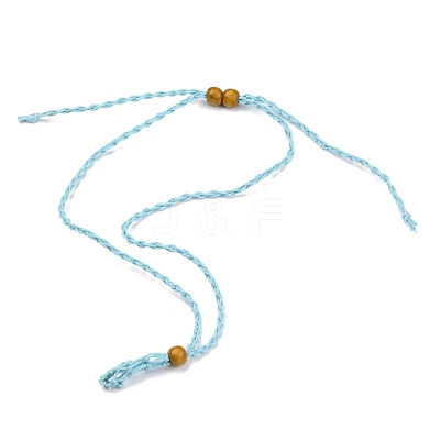 Adjustable Braided Waxed Cord Macrame Pouch Necklace Making NJEW-I243-A02-1