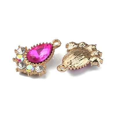 Glass Rhinestone Pendants FIND-TAC0017-07LG-07-1