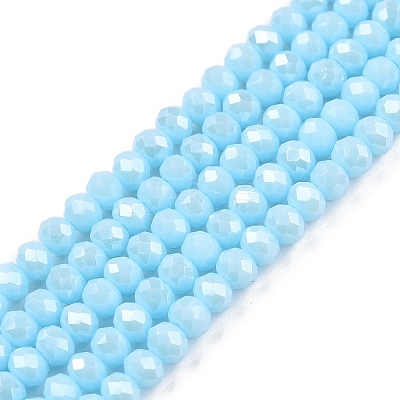 Electroplate Glass Beads Strands EGLA-A044-P3mm-A06-1