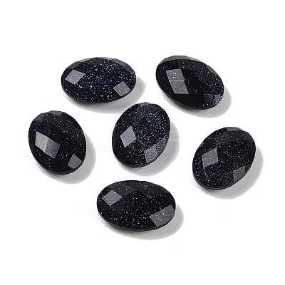 Synthetic Blue Goldstone Cabochons G-O175-15G-01-1
