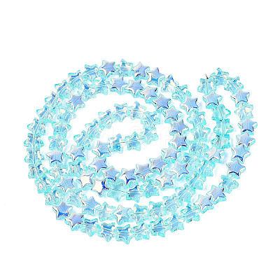 Electroplate Transparent Glass Beads Strands LS-EGLA-N056-04A-B01-1