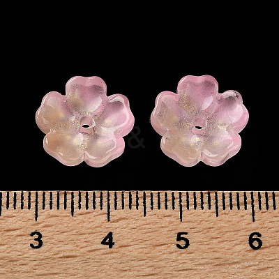 Dyed & Heated Gradient Color Glass Bead Cap GLAA-D307-01-1