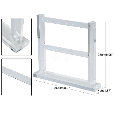 Organic Glass Earring Stands Displays EDIS-E008-01-1