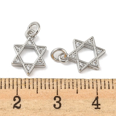 Rack Plating Brass Micro Pave Cubic Zirconia Pendants KK-A200-17P-1