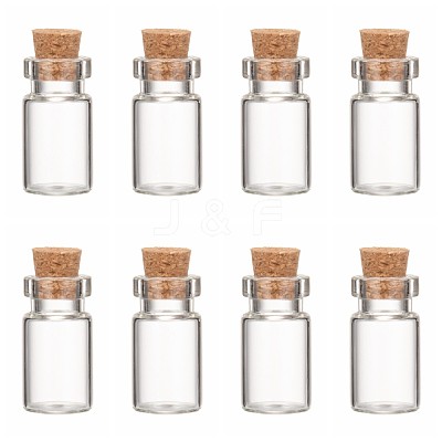 Glass Wishing Bottle Bead Containers X-CON-Q014-1