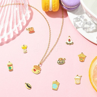 10Pcs 10 Styles 304 Stainless Steel Charms STAS-CJ0003-35-1
