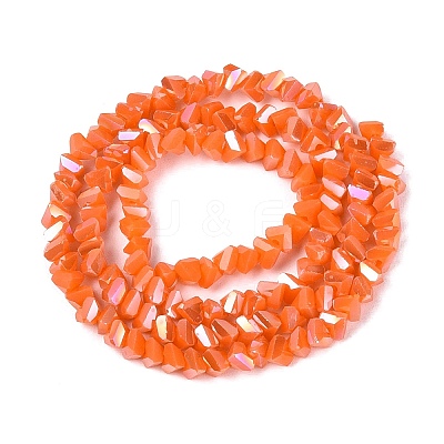 Electroplate Opaque Glass Beads Strands EGLA-Q139-01A-C08-1