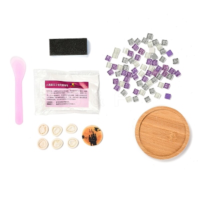 DIY Halloween Theme Mosaic Cup Mat Kits DIY-I066-03-1