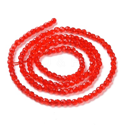 Transparent Glass Beads Strands GLAA-H021-04-25-1