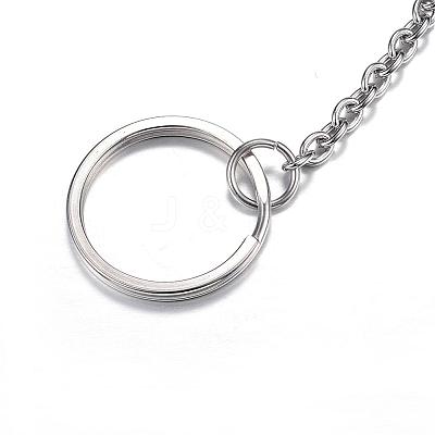 Tarnish Resistant 304 Stainless Steel Split Key Rings STAS-G085-09-1
