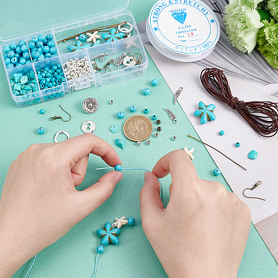 DIY Gemstone Earring & Bracelet & Necklace Making Kit DIY-PH0009-10-1