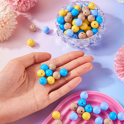 Opaque Acrylic Beads OACR-TAC0014-06J-1