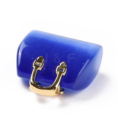 Cat Eye Pendants G-P490-01G-06-1