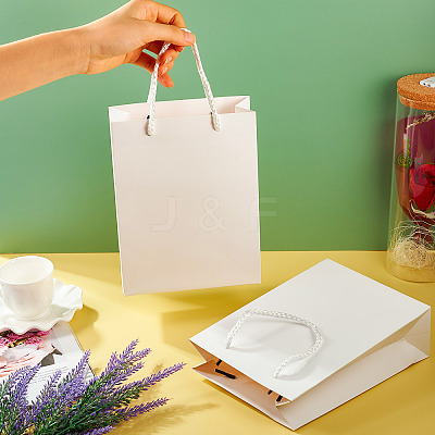 Folding Kraft Paper Gift Bags with Handle ABAG-TAC0014-03-1