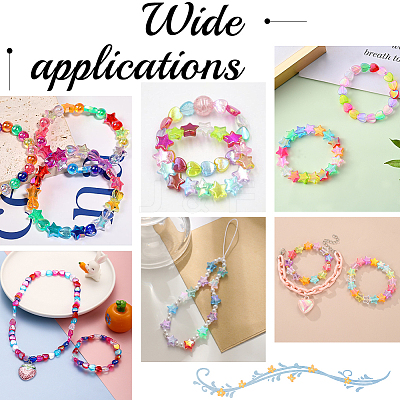 800Pcs 2 Styles Eco-Friendly Transparent Acrylic Beads TACR-SP0001-01F-1