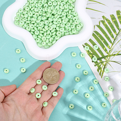 500Pcs UV Plating Opaque Acrylic Beads MACR-PA0001-47B-1