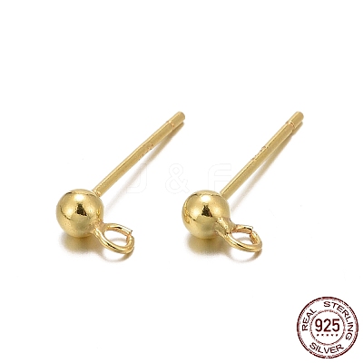 925 Sterling Silver Ear Stud Findings STER-K167-042B-G-1