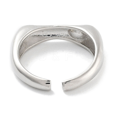 Rack Plating Brass Open Cuff Ring Settings KK-Z071-32P-1