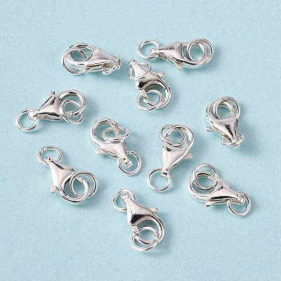 925 Sterling Silver Lobster Claw Clasps STER-I010-13mm-1