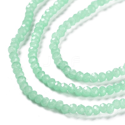 Baking Paint Imitation Jade Glass Bead Strands DGLA-A034-J4MM-A22-1