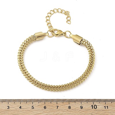 304 Stainless Steel Rope Chain Bracelets for Women BJEW-F488-08G-1