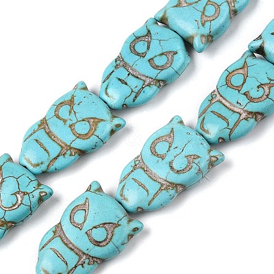 Synthetic Turquoise Beads Strands UNKW-T001-16-1