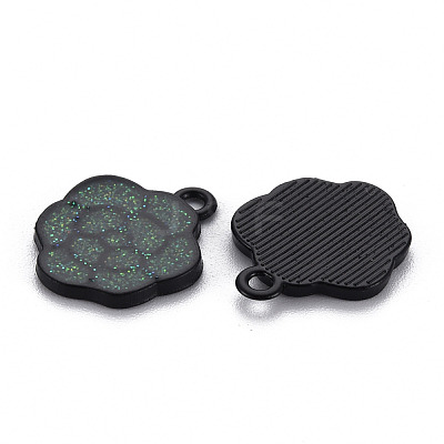 Spray Painted Alloy Enamel Pendants ENAM-N055-032-B02-NR-1