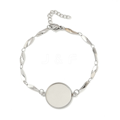 304 Stainless Steel Link Chain Bracelet Making STAS-K252-20D-P-1