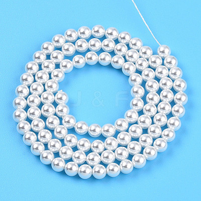 Baking Paint Pearlized Glass Pearl Bead Strands HY-N002-4mm-A12-1