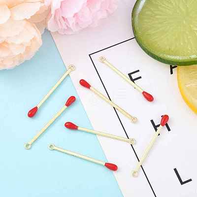 10Pcs Rack Plating Alloy Enamel Pendants FIND-YW0007-85-1