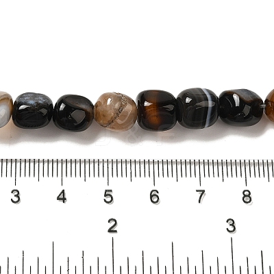 Natural Black Agate Beads Strands G-NH0017-B04-01-1