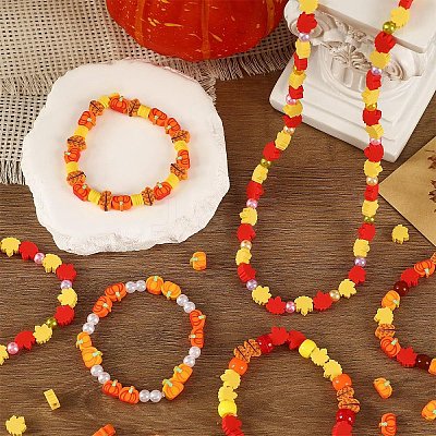 286Pcs Handmade Polymer Clay Beads CLAY-YW0002-58-1