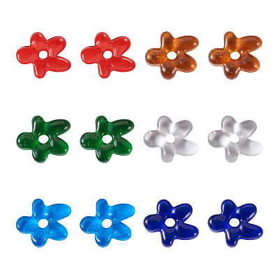12Pcs 6 Colors Glass Beads GGLA-TA0002-02-1
