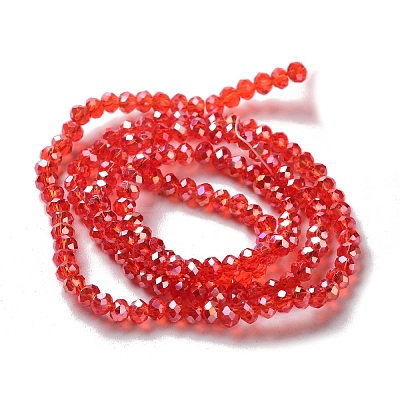 Electroplate Glass Beads Strands EGLA-R048-2mm-03-1