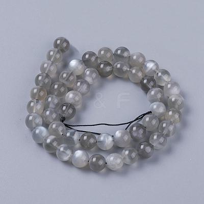 Natural Grey Moonstone Beads Strands G-F632-29-02-1
