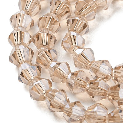 Transparent Electroplate Glass Beads Strands GLAA-F029-2mm-C12-1