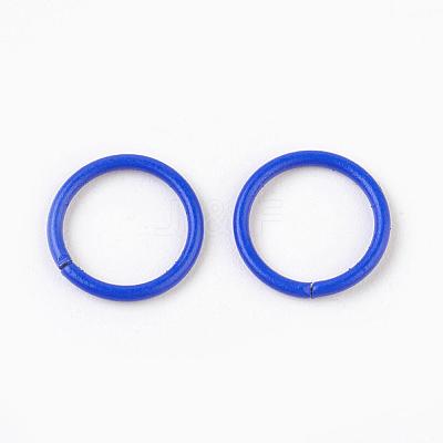 Spray Painted Iron Open Jump Rings IFIN-F149-B15-1