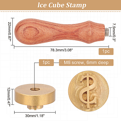 1Pc Brass Stamp Head DIY-OC0008-42C-1