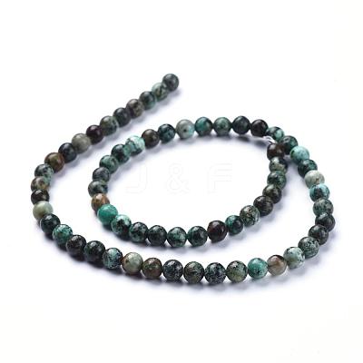 Natural African Turquoise(Jasper) Beads Strands G-D840-90-6mm-1