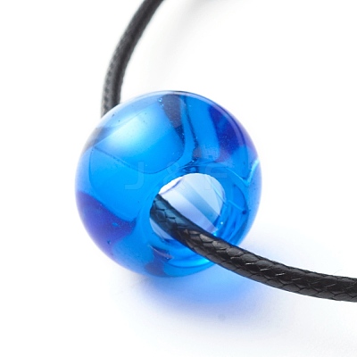European Glass Large Hole Beads Bracelet for Teen Girl Women BJEW-JB06845-1