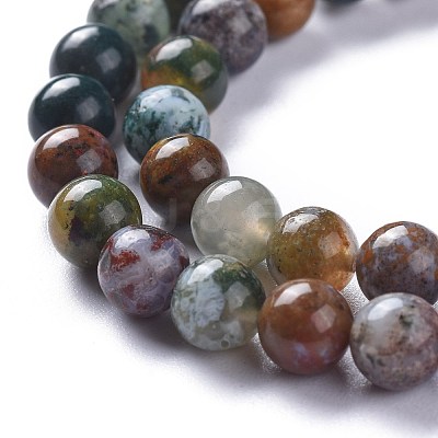 Natural Ocean Jasper/Ocean Agate Beads Strands G-K416-08-6mm-1