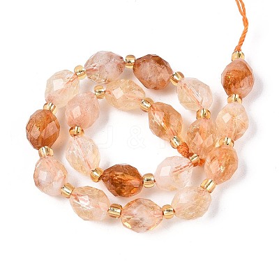 Heated Natural Citrine Beads Strands G-N342-44-01-1