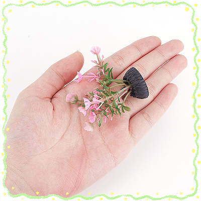 9Pcs 9 Styles Plastic Artificial Aquarium Plants DJEW-DR0001-10-1